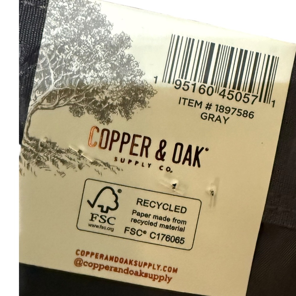 NWT Copper & Oak Supply Co Mens Gray Tech Pants 40x32 Straight Leg 1897586 - Picture 4 of 7